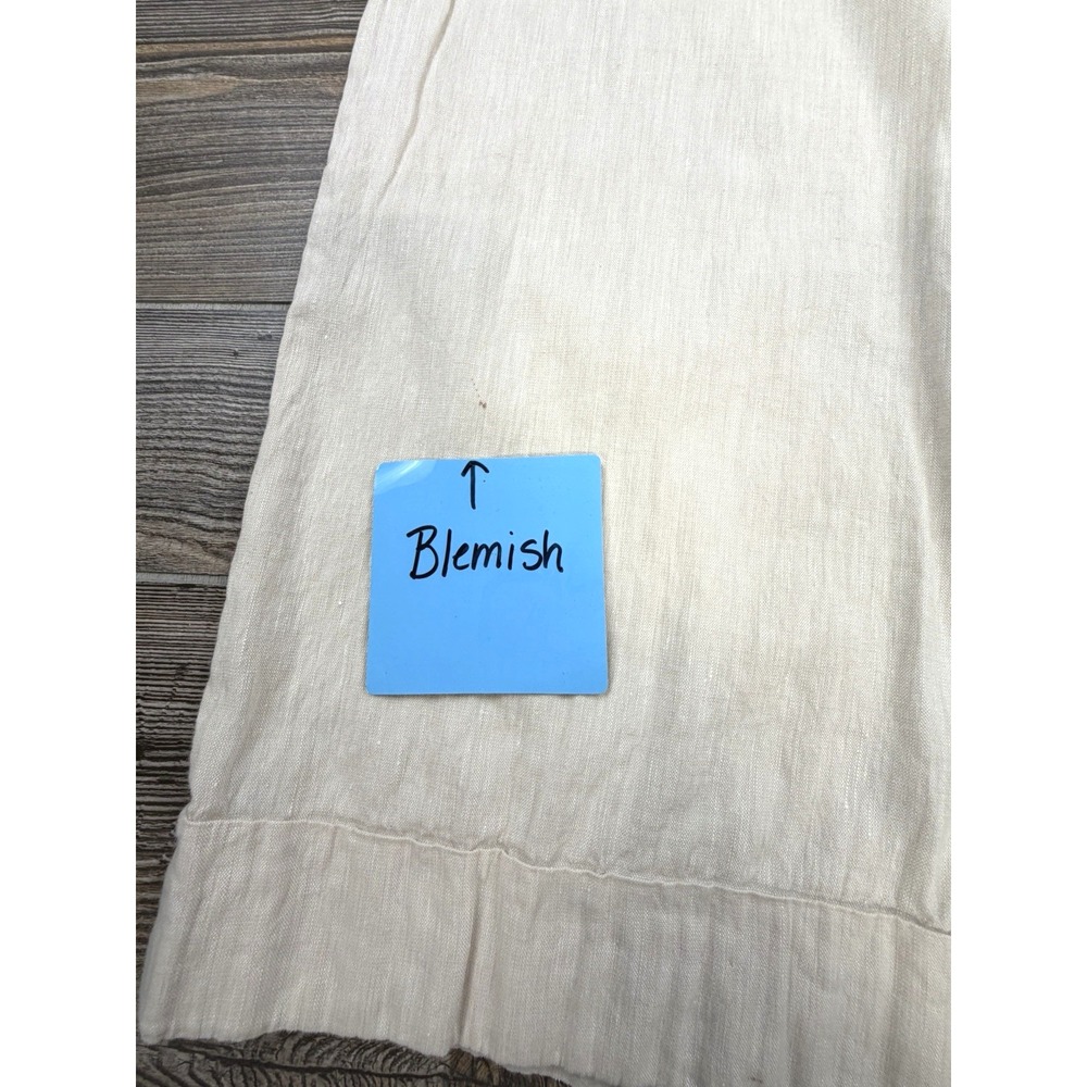 BCBG Maxazria Trouser Pants Beige Linen Blend Wide Leg Size 8 Coastal Preppy - Picture 2 of 13